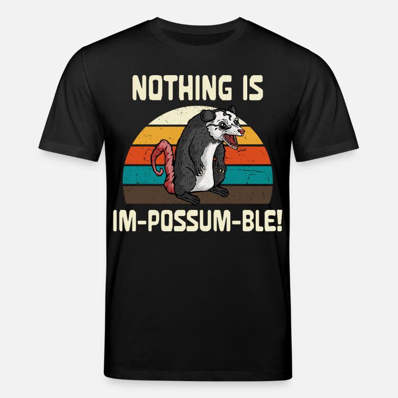 Nothing Is Um-Possum-ble Retro - Stanley/Stella Unisex Bio-T-Shirt CREATOR  - Schwarz