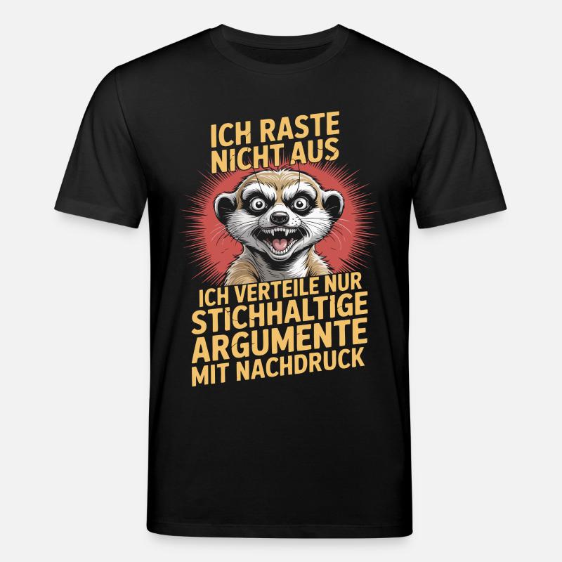 Stichhaltige Argumente mit Erdmännchen - Stanley/Stella Unisex Bio-T-Shirt CREATOR  - Schwarz