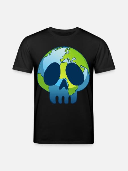 The skull of planet Earth - Stanley/Stella CREATOR Unisex Organic T-Shirt - black