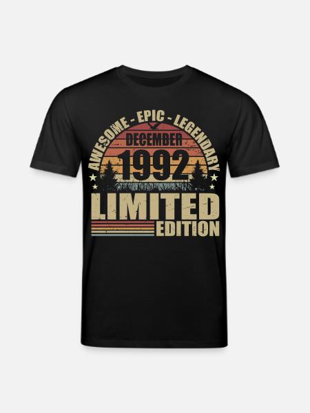 December 1992 - Limited Edition December 1992 - Stanley/Stella CREATOR Unisex Organic T-Shirt - black