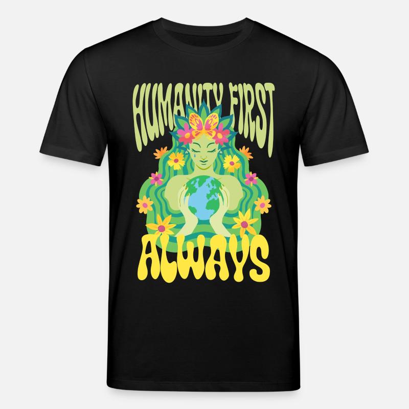 Menschlichkeit Equality Humanity First Always - Stanley/Stella Unisex Bio-T-Shirt CREATOR  - Schwarz