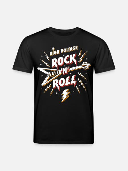 Hochspannungs-Rock'n'Roll-Gitarre - Stanley/Stella Unisex Bio-T-Shirt CREATOR - Schwarz