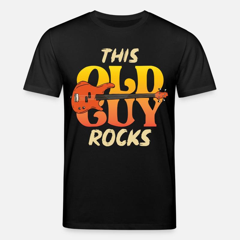 This Old Guy Rocks Guitar Tee - Stanley/Stella Unisex Bio-T-Shirt CREATOR  - Schwarz