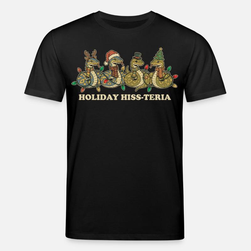 King Python Christmas Lights Gift - Stanley/Stella CREATOR Unisex Organic T-Shirt - black