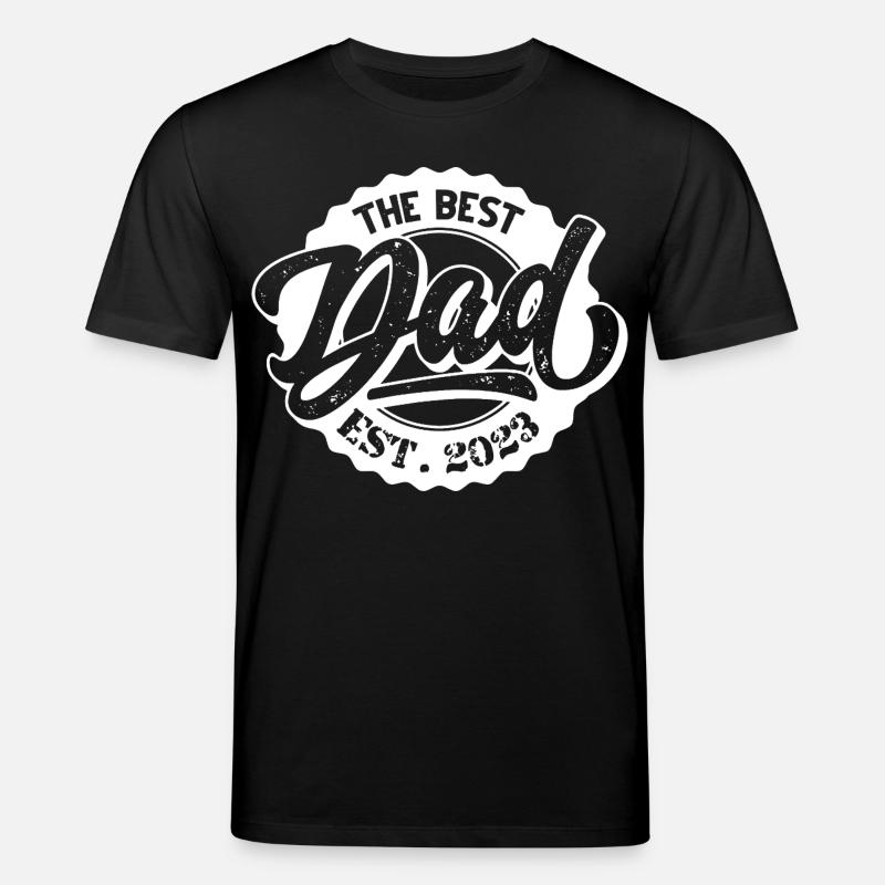 Le meilleur papa EST 2023 - T-shirt bio CREATOR Stanley/Stella Unisexe - noir