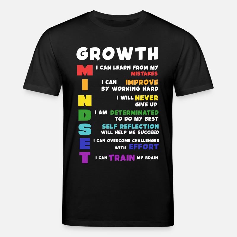 Growth Mindset Acronym Poster - Stanley/Stella Unisex Bio-T-Shirt CREATOR  - Schwarz