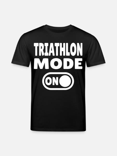 Triathlon Mode ON - Swimming Cycling Race - Stanley/Stella CREATOR Unisex Organic T-Shirt - black