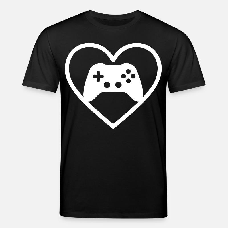 Heart Gaming – Stilisiertes Controller-Design - Stanley/Stella Unisex Bio-T-Shirt CREATOR  - Schwarz