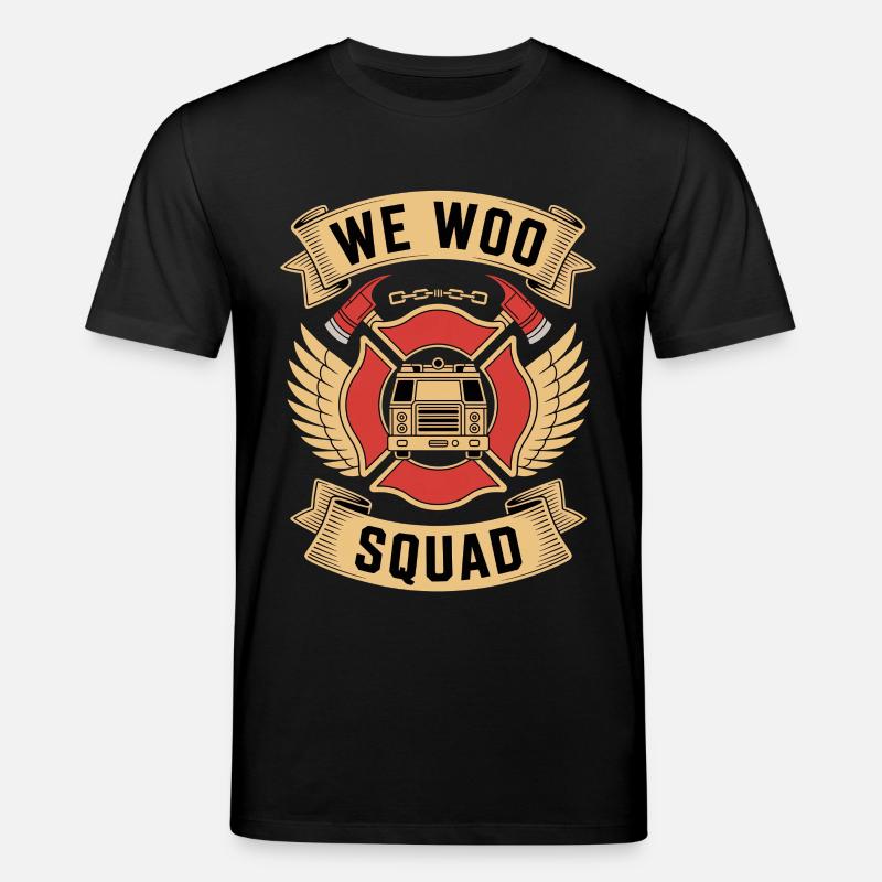 Pompier de l’escouade Wee Woo - T-shirt bio CREATOR Stanley/Stella Unisexe - noir