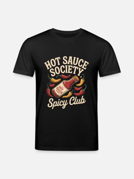Hot Sauce Society – Spicy Club - Stanley/Stella CREATOR Unisex Organic T-Shirt - black