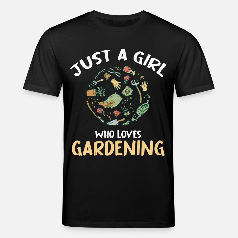 Nur ein Mädchen liebt Gärtnern - Stanley/Stella Unisex Bio-T-Shirt CREATOR  - Schwarz