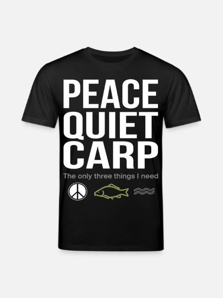 Peace, Tranquility, Carp, Fishing, Fun - Stanley/Stella CREATOR Unisex Organic T-Shirt - black