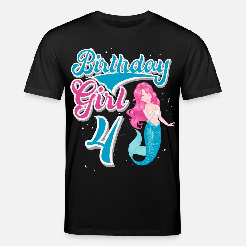 Sirène du 4e anniversaire - T-shirt bio CREATOR Stanley/Stella Unisexe - noir
