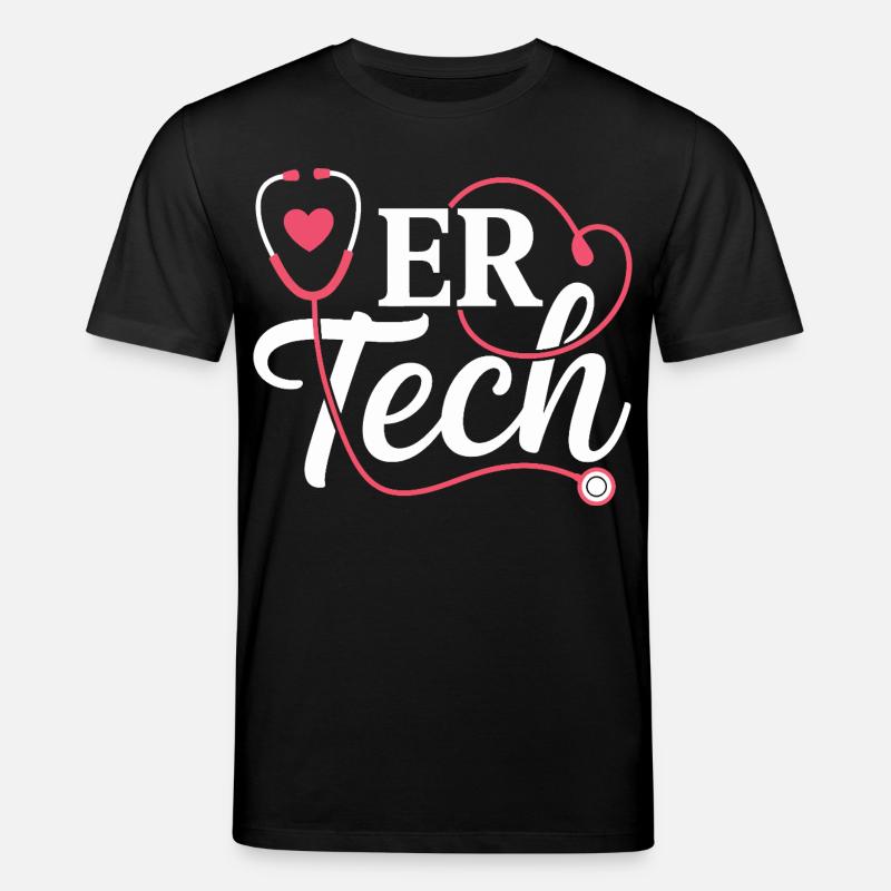 ERTech Stethoskop Herz - Stanley/Stella Unisex Bio-T-Shirt CREATOR  - Schwarz