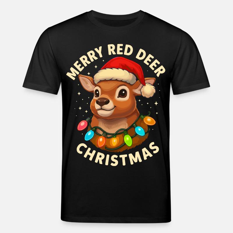 Hirsch Weihnachten Jäger Geschenk Rotwild - Stanley/Stella Unisex Bio-T-Shirt CREATOR  - Schwarz