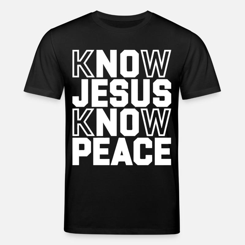 Know Jesus Know Peace - Stanley/Stella CREATOR Unisex Organic T-Shirt - black