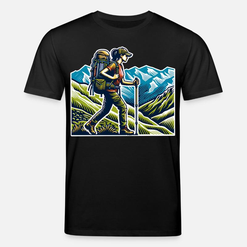 Wanderin Wandern - Stanley/Stella Unisex Bio-T-Shirt CREATOR  - Schwarz