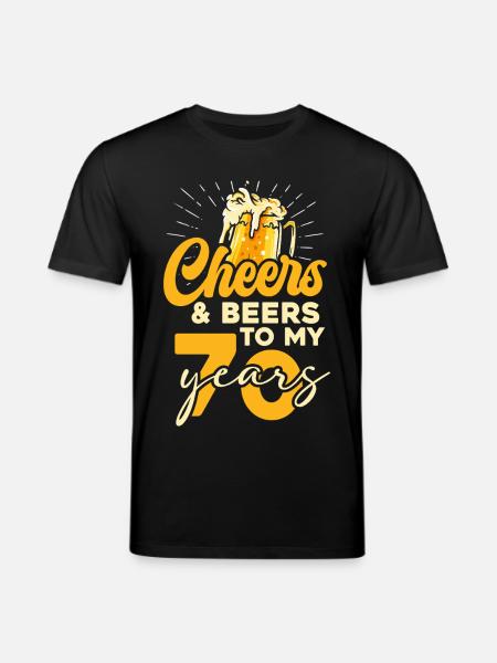 70 Jahre Cheers & Beers - Stanley/Stella Unisex Bio-T-Shirt CREATOR - Schwarz