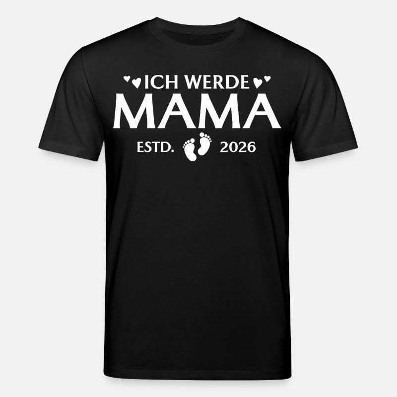 Ich werde Mama 2026 Mutterschaft - Stanley/Stella Unisex Bio-T-Shirt CREATOR  - Schwarz