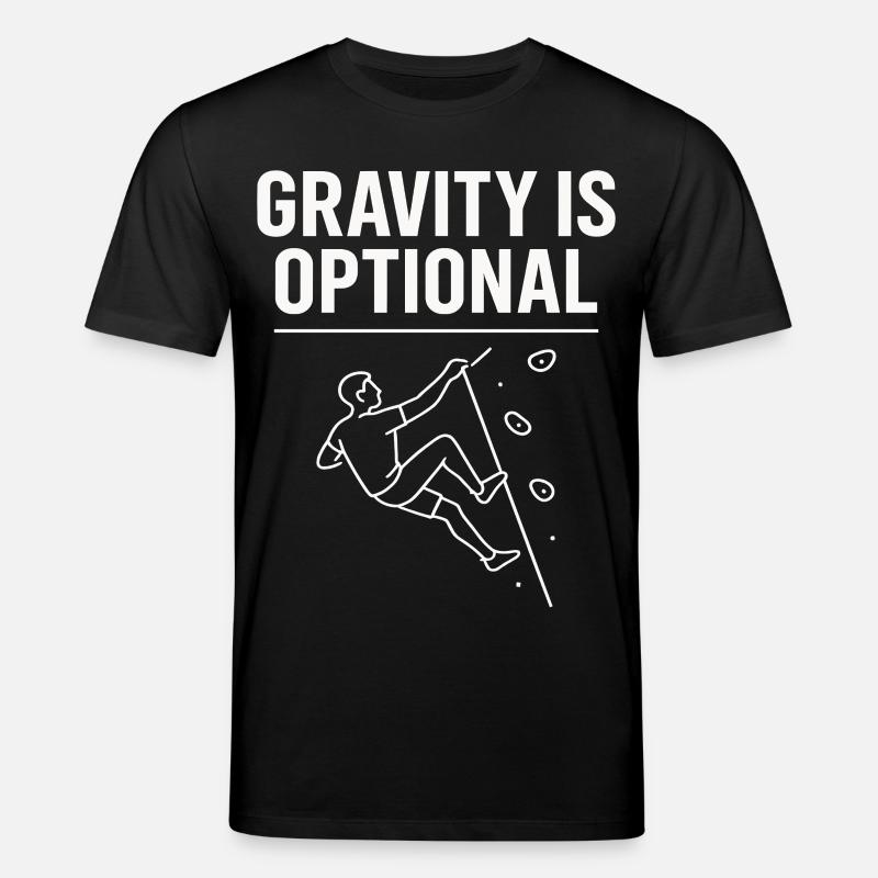 Gravity is optional climbing statement - Stanley/Stella CREATOR Unisex Organic T-Shirt - black