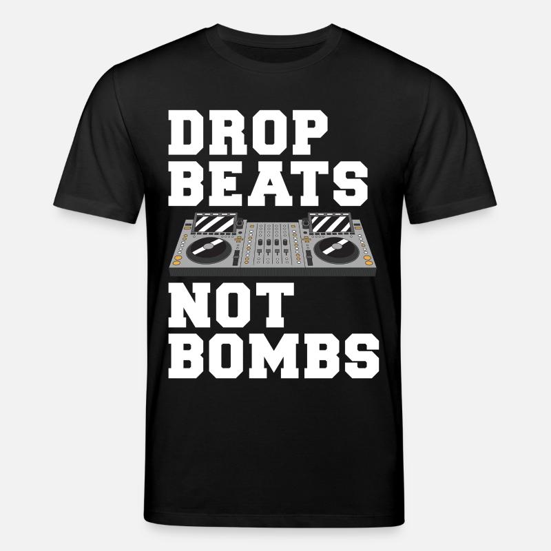 Drop Beats Not Bombs DJ Motto - Stanley/Stella Unisex Bio-T-Shirt CREATOR  - Schwarz