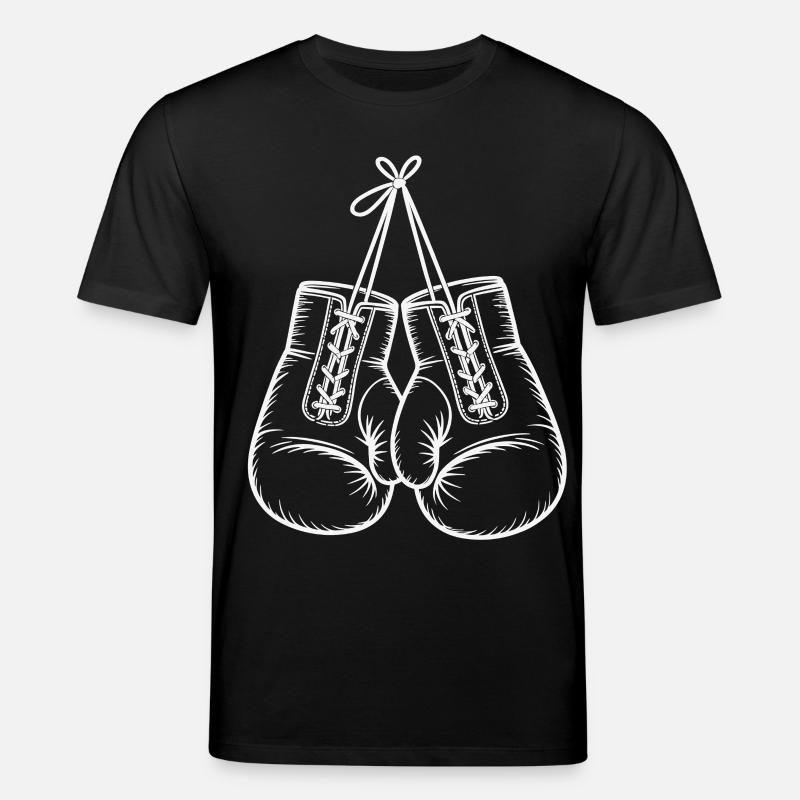Handgemalte Boxhandschuhe Duo - Stanley/Stella Unisex Bio-T-Shirt CREATOR  - Schwarz