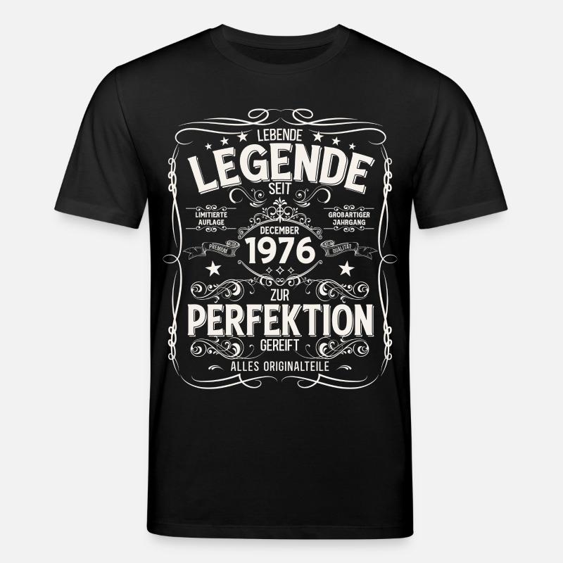 49e anniversaire Millésime décembre 1976 - T-shirt bio CREATOR Stanley/Stella Unisexe - noir