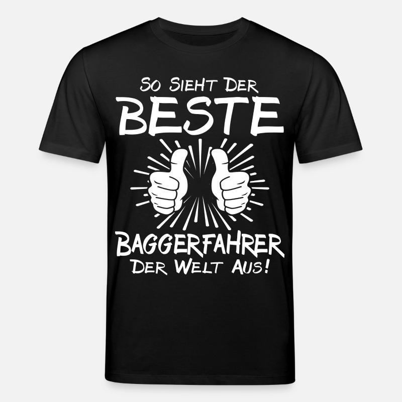 Bester Baggerfahrer - Stanley/Stella Unisex Bio-T-Shirt CREATOR  - Schwarz