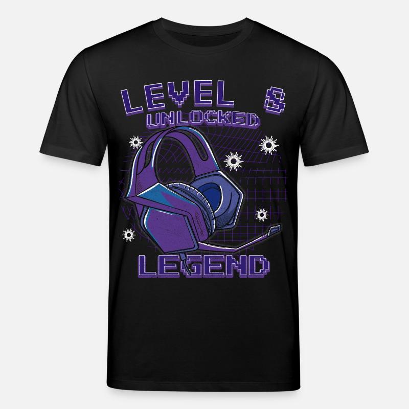 Casques Level 8 Up Legend - T-shirt bio CREATOR Stanley/Stella Unisexe - noir