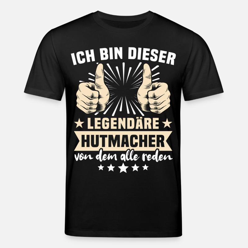 Hutmacher Sprüche - Stanley/Stella Unisex Bio-T-Shirt CREATOR  - Schwarz