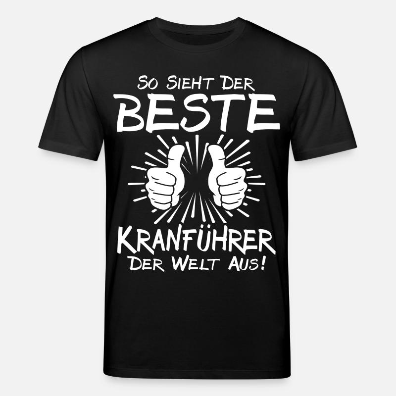 Bester Kranführer - Stanley/Stella Unisex Bio-T-Shirt CREATOR  - Schwarz