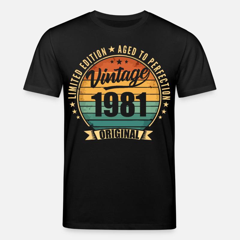 Limitierte Jubiläumsausgabe von 1981 - Stanley/Stella Unisex Bio-T-Shirt CREATOR  - Schwarz