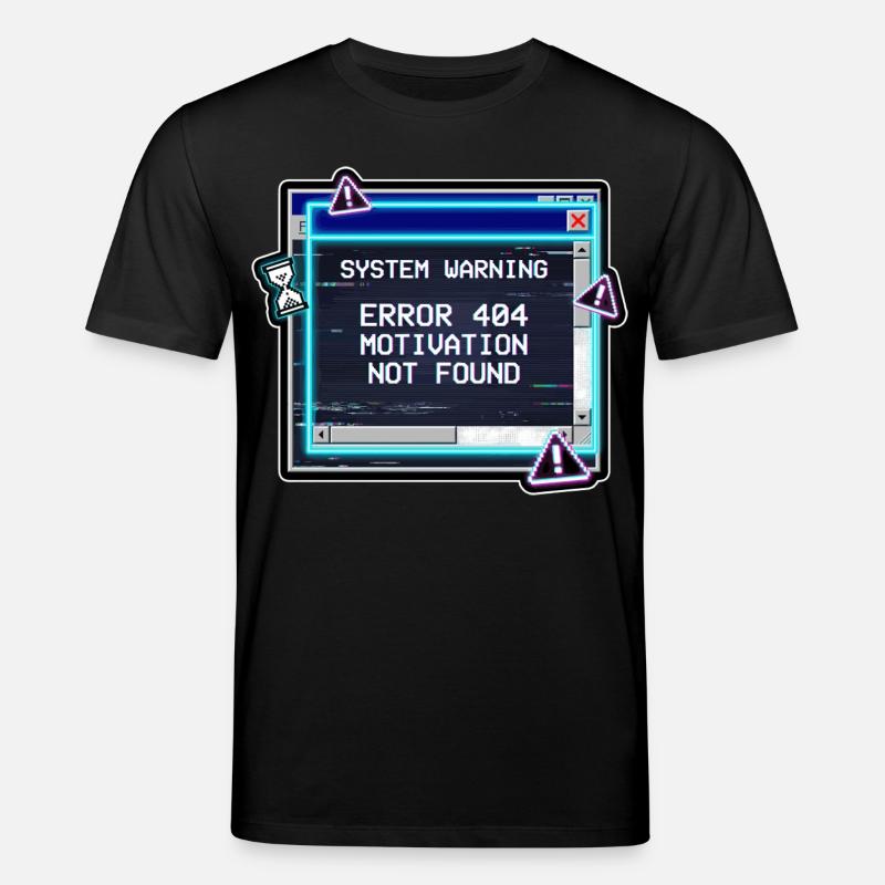 Error 404 Motivation Glitch - Stanley/Stella Unisex Bio-T-Shirt CREATOR - Schwarz