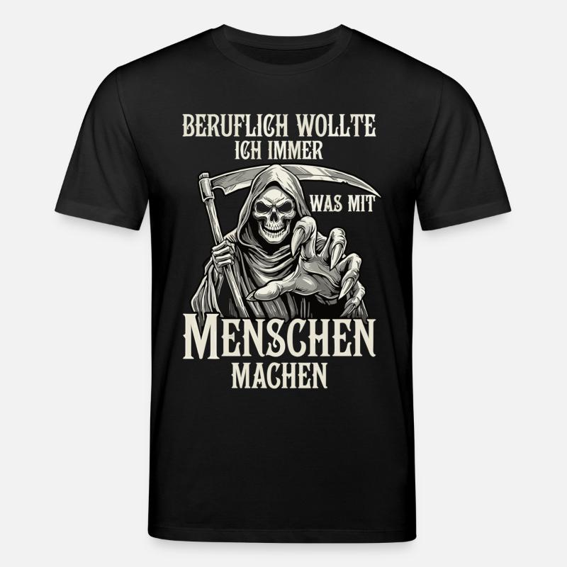 Beruflich was mit Menschen... (Sensenmann) - Stanley/Stella Unisex Bio-T-Shirt CREATOR - Schwarz