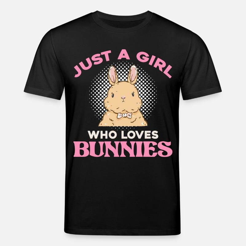 Nur ein Mädchen liebt Kaninchen - Stanley/Stella Unisex Bio-T-Shirt CREATOR - Schwarz