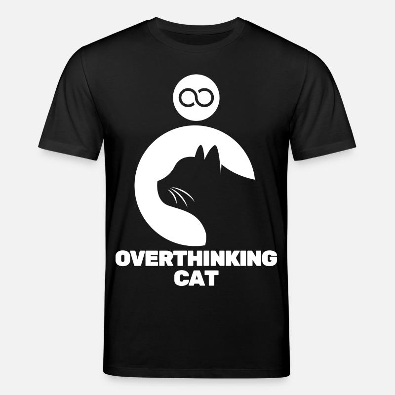 Overthinkin' Cat  - T-shirt bio CREATOR Stanley/Stella Unisexe - noir