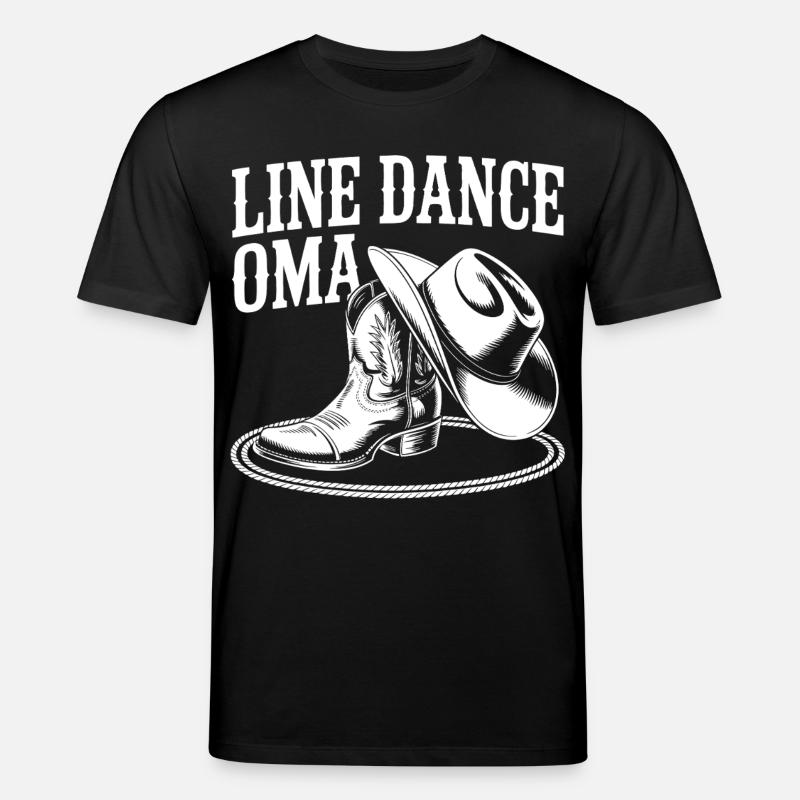 Line Dance Oma Motiv - Stanley/Stella Unisex Bio-T-Shirt CREATOR - Schwarz