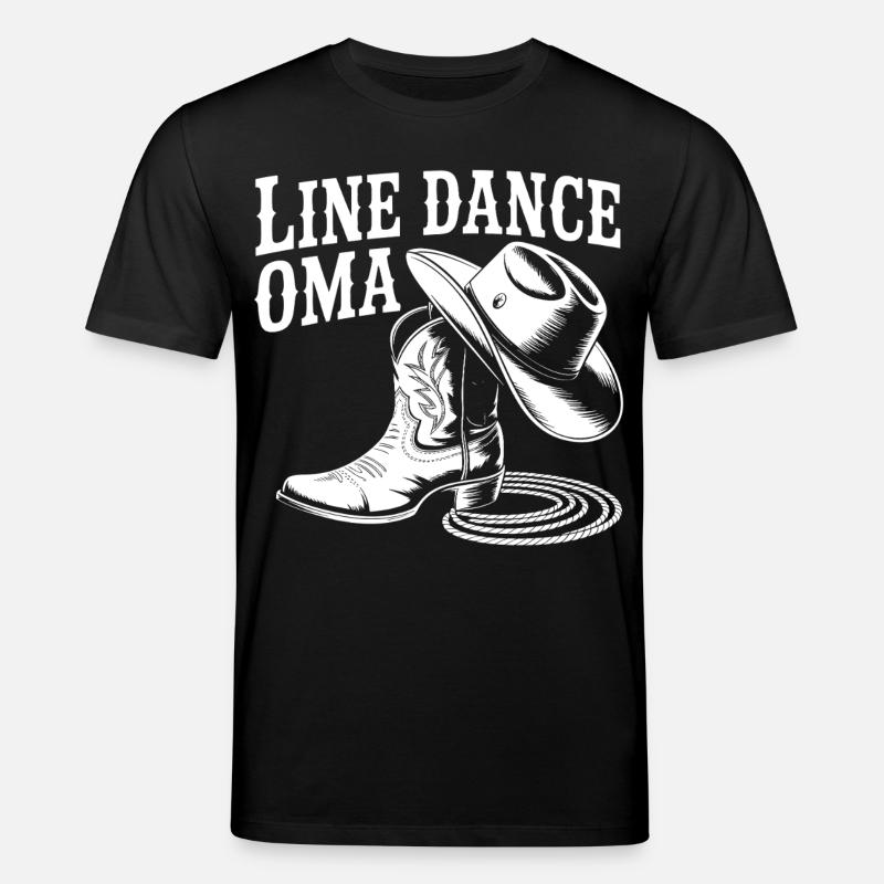 Line Dance Oma Cowboy Boots - Stanley/Stella Unisex Bio-T-Shirt CREATOR  - Schwarz
