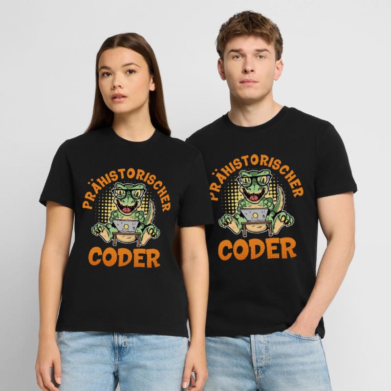 Coding PREHISTORIC CODER Fun Stanley/Stella CREATOR Unisex Organic T-Shirt