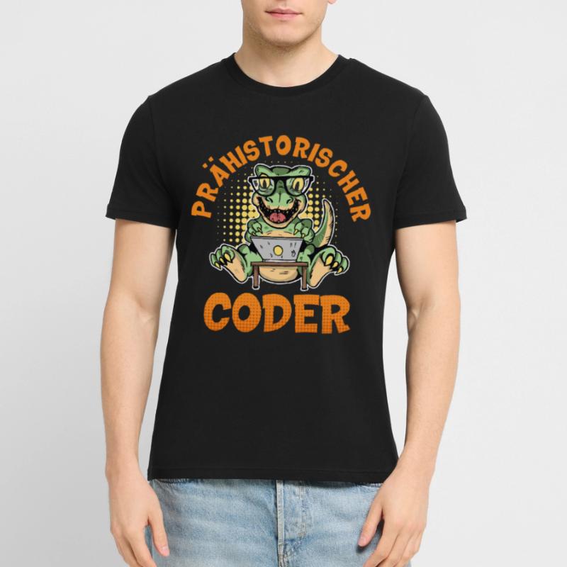 Coding PREHISTORIC CODER Fun Stanley/Stella CREATOR Unisex Organic T-Shirt