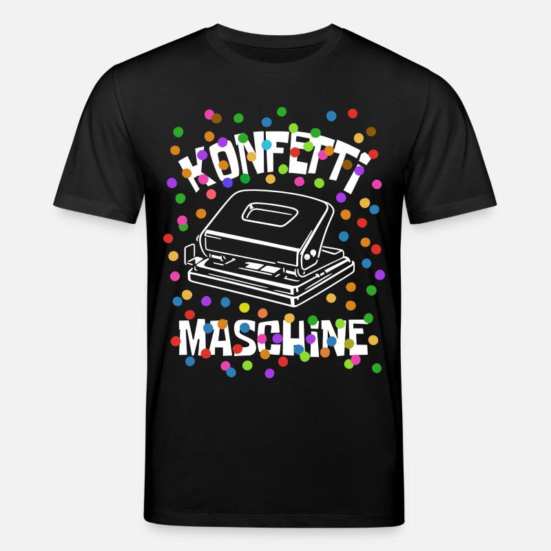 Machine à confettis - Carnaval - Déguisement - T-shirt bio CREATOR Stanley/Stella Unisexe - noir