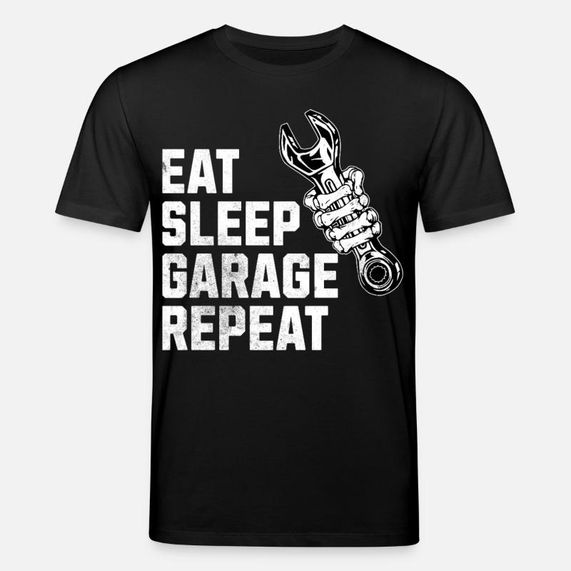 Eat Sleep Garage - T-shirt bio CREATOR Stanley/Stella Unisexe - noir