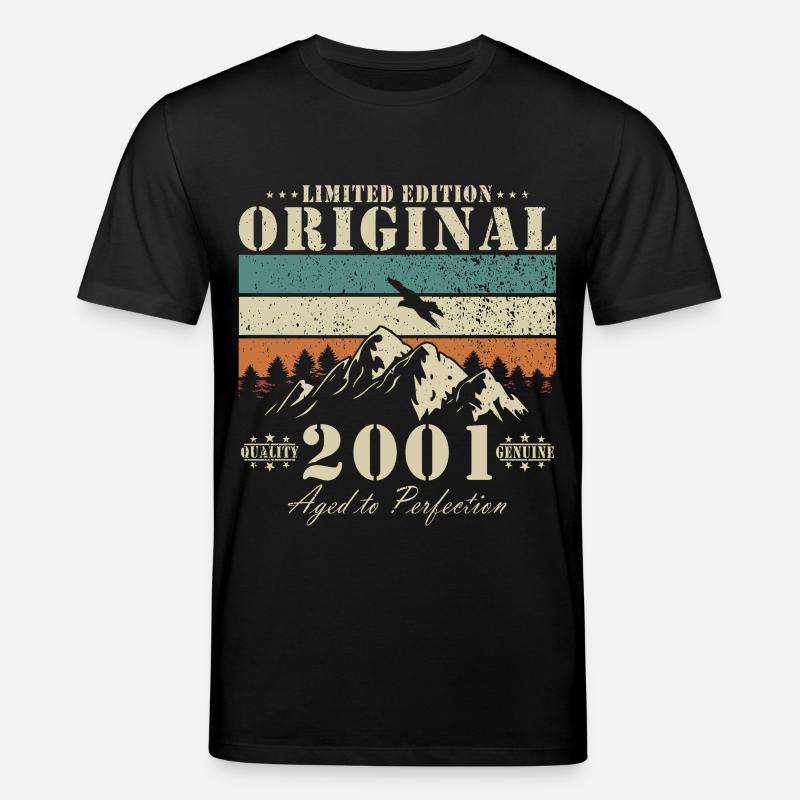 Limitierte Original 2001 Berglandschaft - Stanley/Stella Unisex Bio-T-Shirt CREATOR  - Schwarz