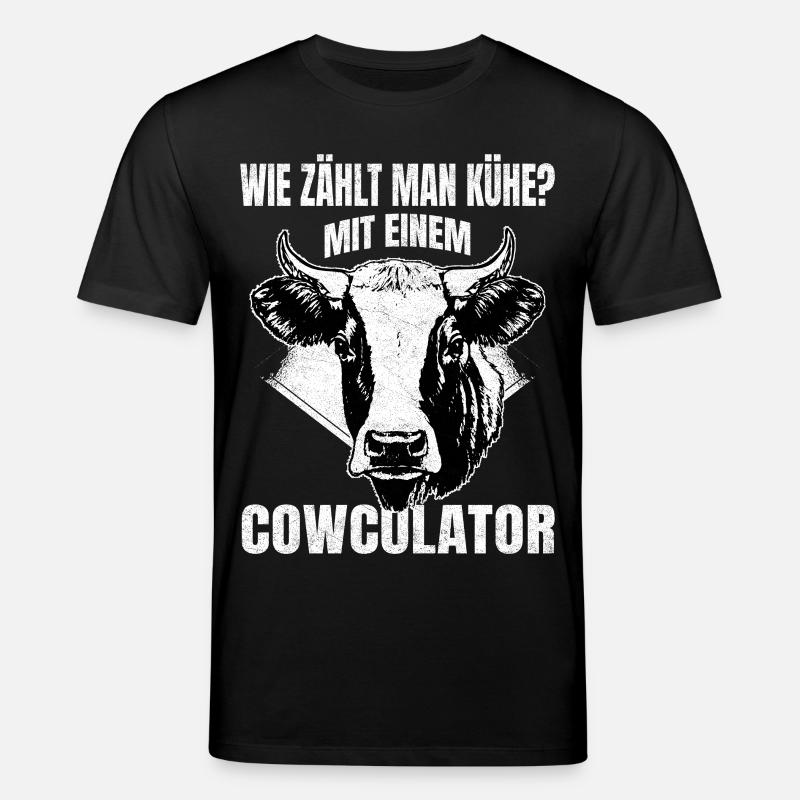 Kuhculator – Witziges Kuhkopf-Design - Stanley/Stella Unisex Bio-T-Shirt CREATOR  - Schwarz