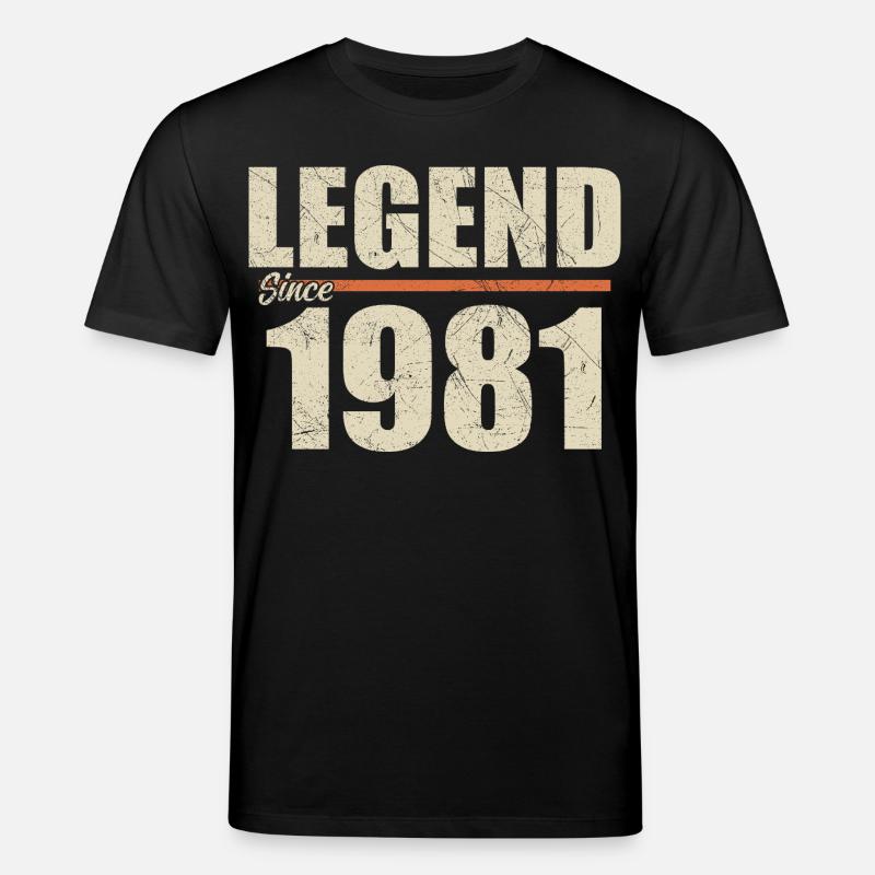 Genial seit 1981 - Stanley/Stella Unisex Bio-T-Shirt CREATOR  - Schwarz