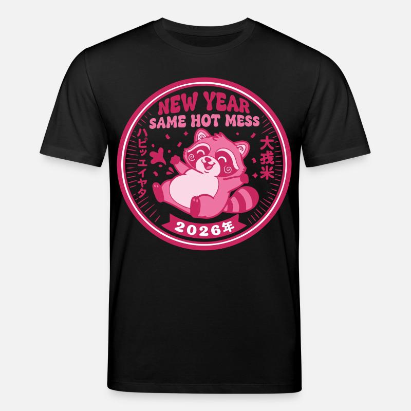 Neujahr Same Hot Mess 2026 Feier - Stanley/Stella Unisex Bio-T-Shirt CREATOR  - Schwarz