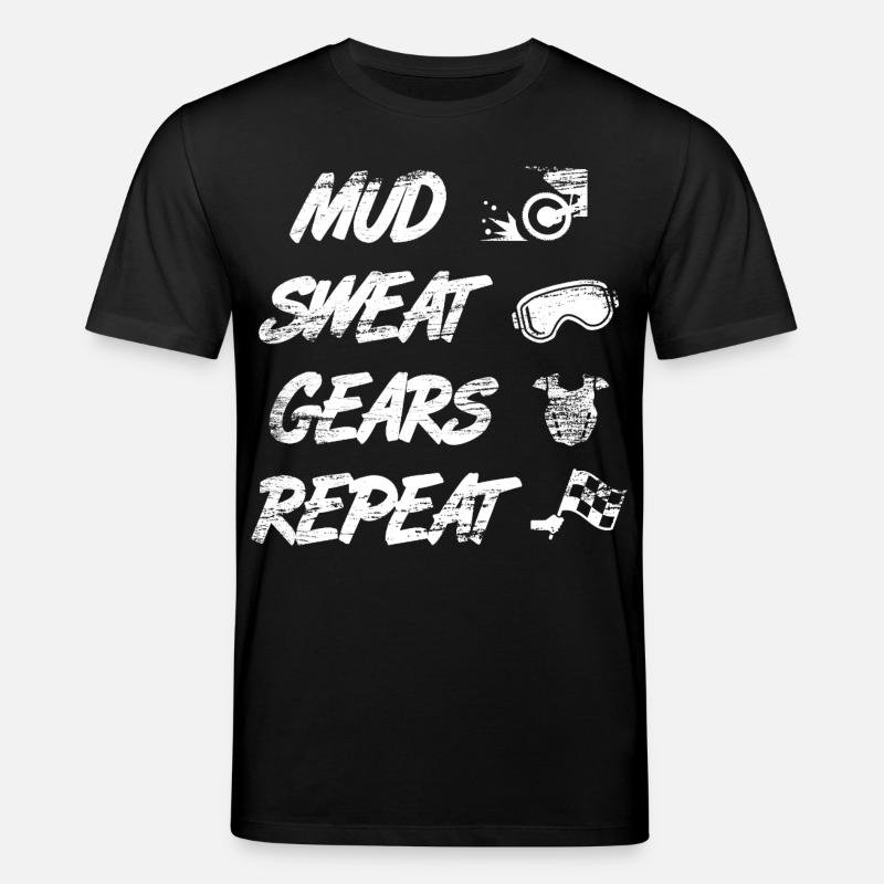 Mud Sweat Gears Repeat - Stanley/Stella Unisex Bio-T-Shirt CREATOR  - Schwarz