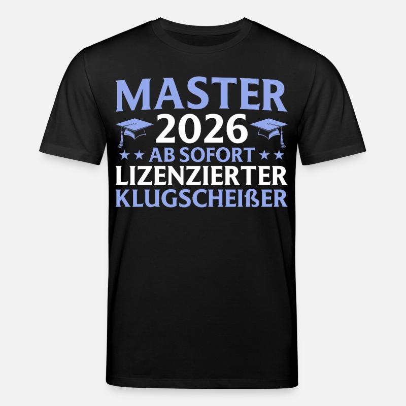 Studium geschafft 2026 Master Abschluss Geschenk - Stanley/Stella Unisex Bio-T-Shirt CREATOR  - Schwarz