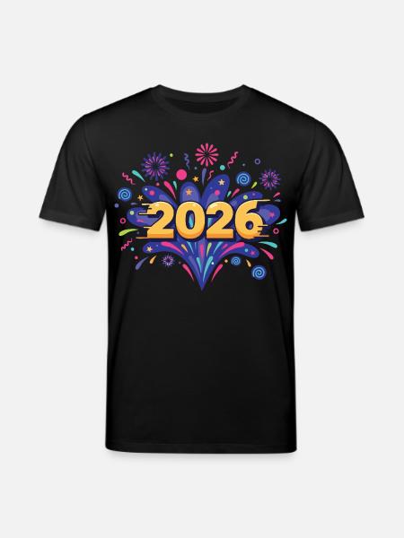 2026 Feuerwerksfeier Silvesterabend - Stanley/Stella Unisex Bio-T-Shirt CREATOR - Schwarz