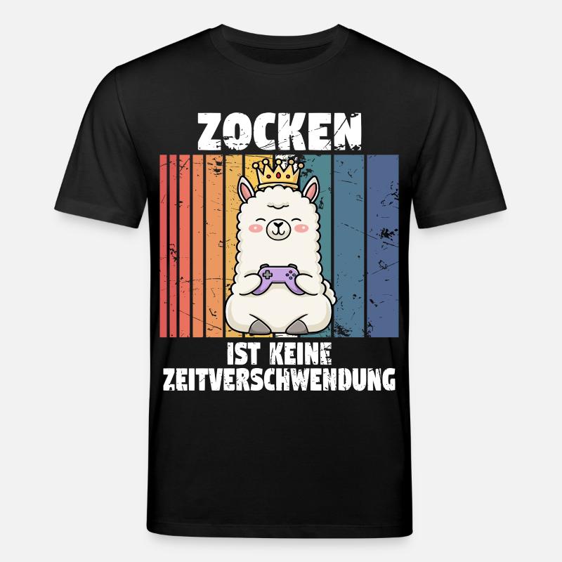 Lama zocken controller - Stanley/Stella Unisex Bio-T-Shirt CREATOR - Schwarz